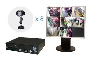 Типовое решение 8 видеокамер для магазинов, офисов и складских помещений